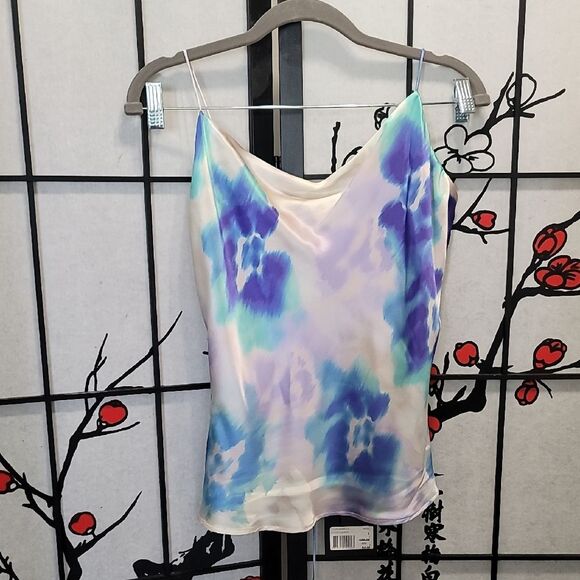 The Kooples Nwt Tie-Dye Silk-Satin Camisole - Picture 3 of 10